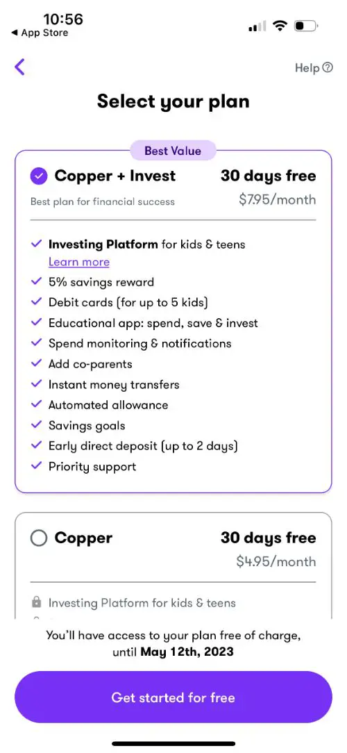 Copper Banking Review My Experience Kids' Money
