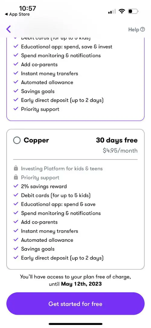 Copper Banking Review My Experience Kids' Money